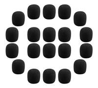 KOMBIUDA Bonnettes pour Microphone Accessoires Indispensables 50pcs Microphone et Mousse Noire pour Protection Légère et Facile à Installer Scène