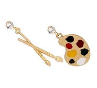 KOMBIUDA Boucles d’Oreilles Pendantes Artistiques Pinceau et Palette de Peinture Vintage Légères et Résistantes à la Casse Bijoux Femme pour Étudiante en Arts Plastiques et Professeur en