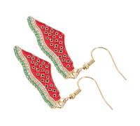 KOMBIUDA Boucles Doreilles Pastèque Légères et Confortables Crochets Ergonomiques Bijoux été pour Femmes Accessoires pour Fêtes et