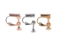 KOMBIUDA Boucles D'oreilles sans Piercing en Alliage, Clips D'oreille Réglables à Vis, 3 Paires, Sûres Peau, Légères et Pratiques Saint-valentin Couleur Aléatoire