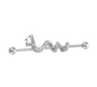 KOMBIUDA Boucles Oreilles Barbell Dragon Acier Inoxydable pour Cartilage Femme Piercing Industriel Confortable et Résistant Au Quotidien