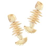 KOMBIUDA Boucles Oreilles Femme Pendantes Fantaisie Alliage Doré Design Créatif à Moelle Clous Oreille Élégants Résistants Cadeau Original pour et Quotidien Couleur Couleur Aléatoire