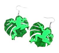KOMBIUDA Boucles Oreilles Grenouille Pendantes Drôles pour Femmes Design Créatif Légères et Confortables Accessoires Mode