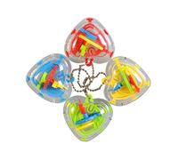 KOMBIUDA Boule Labyrinthe pour Garçon et Filles 4Pcs 50 Obstacles Jeu Éducatif Jouet Intellectuel d'anniversaire Améliore la Coordination Œil-Main