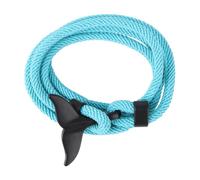 KOMBIUDA Bracelet Couple Élégant Corde Noire avec Ancre et Queue de Baleine Accessoire Unisexe pour Anniversaires Cadeaux Saint-valentin et Amitié Plage