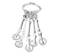 KOMBIUDA Bracelet Femme Halloween Alliage Argenté Style Squelette et Crâne Bangle Gothique Original pour Soirées Cosplay et Look Rock