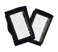 KOMBIUDA Bracelets Tactiques de Football 2 Pièces, Bandes de Poignet Élastiques Noires et Bleu Marine Fenêtre PVC Transparente, Guide Pratique Réutilisable pour Entraînement et Matchs