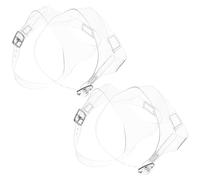 KOMBIUDA Brides de Chaussures Transparentes Réglables 2 Paires, Lanières Invisibles pour Talons Hauts, Ceintures Anti-déraillement Confortables et Discrètes, Accessoires Pratiques