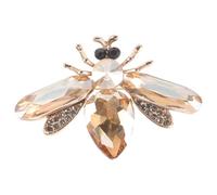 KOMBIUDA Broche Abeille Émail Dur et Cristaux Femme Broche Épingle Élégante Petite Légère Accessoire Chic pour Costume et Fête