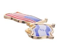 KOMBIUDA Broche Drapeau Américano-israélien Émaillée Accessoire Commémoratif pour Vêtements et Sacs Pin Amitié Usa Israël Cadeau Symbolique Artisanat DIY