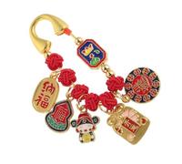 KOMBIUDA Broche Épingle de Sûreté Artisanale à Nœud Rouge, Amulette Feng Shui pour Femmes Enceintes et Bébés, Bijou Traditionnel Chinois de Protection Spirituelle, Présent Maternité