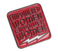 KOMBIUDA Broche Féministe Créative Rouge pour Femme Épingle Délicate Décoration de Vêtements Unique et Cadeau Original