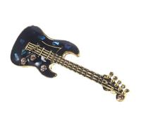 KOMBIUDA Broche Guitare Vintage Épingle Métal Décorative Unisexe Accessoire Festival pour Vêtements et Sacs