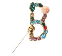 KOMBIUDA Broche Lettre Colorée Accessoire Mode pour Femme Broche Épingle Vêtements et Élégant