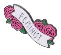 KOMBIUDA Broche Rose Feministe Créative Émail Broche Corsage Décorative Élégante pour Femme Accessoire Mode et Cadeau Pratique