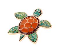 KOMBIUDA Broche Tortue en Alliage Compacte et Décorative pour Vêtements et Paquet Épingle Mignonne Forme Dessin Animé Bijou Fantaisie pour Femme Accessoire Polyvalent pour Manteau et