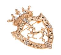 KOMBIUDA Broche Vintage Couronne de Zinc avec Épingle à pour Costumes Hommes Badge Cheval Rétro pour Hôtes Accessoire Élégant pour Oktoberfest
