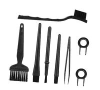 KOMBIUDA Brosse Antistatique pour Clavier Et Ordinateur 8 Pièces Pince Ergonomique Ensemble De Nettoyage Électronique Professionnel Usage Domestique Couleur Noire