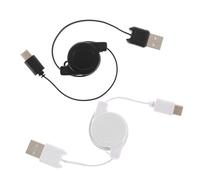 KOMBIUDA Câble de Chargement pour Téléphone Portable Type C 2pcs en Plastique Flexible 80cm Interface Type-c Pratique et Design Élégant pour Recharge Rapide