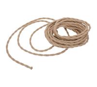 KOMBIUDA Câble Électrique Torsadé Vintage 10 Mètres en Corde de Chanvre 2X0,75 Mm² Fil Industriel Souple Suspendre et Lampe Soi-Même