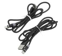 KOMBIUDA Câble Magnétique de Charge et Synchronisation Adsorption Automatique et Connexion Plug and Charge 2 Pcs Nylon Noir pour Rechargement Rapide