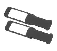 KOMBIUDA Cache Camera Ordinateur en Abs Noir Adhésif Puissant, Protège la Caméra Frontale la Saleté, pour Ordinateur Portable, Pack de 2 Pièces Carrées