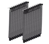 KOMBIUDA Cache De L'emplacement Pci Et Plaque D'obturation en Maille Métal pour Boîtier Pc, Ensemble De 20 Pièces, Compatible Matx Et ATX, Ventilation Et Refroidissement, Accessoire Informatique Noir