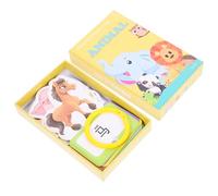 KOMBIUDA Cartes Flash Éducatives Maternelle 30 Pièces Papier Solide Coloré pour Apprentissage Anglais Garçon et Filles Tout-Petits Interaction Parents Garçon et Filles Jeu Éducatif Animaux