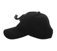 KOMBIUDA Casquette de Baseball Noire avec Support de Caméra d’Action Réglable, Coton Respirant, Fixation Sécurisée Compatible pour Course, Vélo et Sports de Plein Air