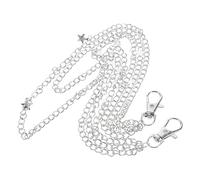 KOMBIUDA Chaîne de Pantalon Punk Féminin en Métal Pendentif Étoile à Cinq Branches et Pompons Chaîne Décorative de Jean Hip-Hop Unisexe Accessoire Streetwear pour Style Gothique et