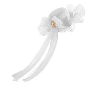 KOMBIUDA Chapeau lolita accessoires lolita coiffe lolita mini chapeau melon Mini-chapeau Steampunk Mini chapeau haut de forme pour femme bonnet lolita dentelle blanche
