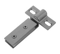 KOMBIUDA Charnière Pivotante en Acier Inoxydable 304 Double Trou Carrée Gris Métallique pour Porte Verre, Charnières Robustes et Silencieuses pour Paroi de Salle de Bain, Kit de Fixation