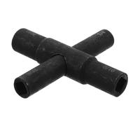 KOMBIUDA Clé Multifonction pour Robinet et Valve en Acier 40cr Noir, 4 Tailles Différentes Clé 4 Voies, Outil Pratique et Solide pour Plomberie