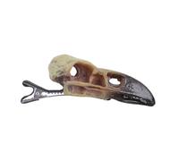 KOMBIUDA Clip à Cheveux Du Crâne Du Crâne Forme Enfants Goth Effrayant Adulte Dirigé Pour Faire La Fête Halloween Squelette Fille Artificiel Corbeau Petit Pinces à Cheveux En Os Résine