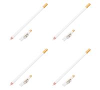 KOMBIUDA Coffret 4 Pièces Crayon Blanc pour Barbe et Sourcils avec Taille-crayon Intégré, pour Activités Sportives et Plein Air