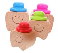 KOMBIUDA Coffret De 4 Boîtes À Dents De Bébé En Bois Organiseur Souvenir Pour Nouveau-né Contenant À Dents De Bébé Formes De Dents Amusantes De Dessin Animé