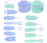 KOMBIUDA Coffret de Docteur de Dentiste Garçon et Filles 2 Ensembles Bleu Foncé et Vert Kit de Jeu d'Imitation Médicale Éducatif pour Apprentissage Rôle et Soins Dentaires