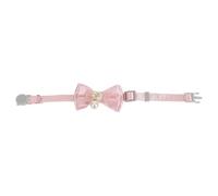 KOMBIUDA Collier et Pendentif Boucle avec de en Sécurité Mignon Réglable Polyester Rose pour l'extérieur pour Chaton Maison