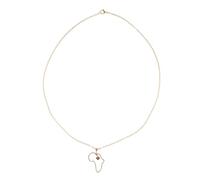 KOMBIUDA Collier Femme Long Acier Inoxydable avec Pendentif Carte Continent Africain et Cœur Chaîne Sweater Hip Hop Stylée et Accessoire Unique pour Tenues Quotidiennes