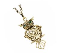 KOMBIUDA Collier Hibou Aromathérapie en Alliage Solide Pendentif Diffuseur D’Huiles Essentielles Ouvert Chaîne Réglable pour Femme Présent Parfumé Usage Quotidien