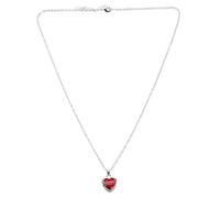KOMBIUDA collier pendentif coeur Pendentif en métal coupé au cœur charmes de coeur collier coeur maman collier en forme de coeur collier clavicule d'amour bijoux coeur Alliage de zinc rouge