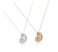 KOMBIUDA Collier Pendentif Petit Escargot de Mer Doré Style Plage Cuivre Ras Du Cou Confortable pour Femme Élégant Cadeau
