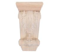 KOMBIUDA Console Murale Sculptée Européenne en Bois Massif Non Peint 10X18X6 CM, Paire de Consoles Rustiques Décoratives Sculptées pour Étagères, Appliques Décoratives Murales Bois,