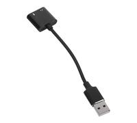 KOMBIUDA Convertisseur de Cartes Son séparateur de Micro Casque séparateur de Prise Casque Adaptateur de USB Adaptateur Audio Alliage d'aluminium Black