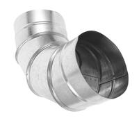 KOMBIUDA Coude de Tuyau D’Évacuation 90° en Fer Galvanisé Diamètre 150 MM Raccord Spiralé pour Conduit de Cheminée et Ventilation Cuisine Tuyau D’Évacuation pour Hotte Aspirante