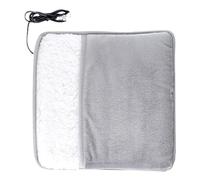 KOMBIUDA Coussin Chauffant Électrique Pour Les Pieds Tapis Chauffant Pour Bureau Chauffe-Pieds Couverture Chauffante Sous Le Bureau En Peluche Grise En Coton