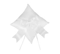 KOMBIUDA Coussin Porte Alliances Élégant avec Nœud Coussin pour Cérémonie de Mariage Tissu Adapté Aux Cérémonies Plage Jardin et Intérieur