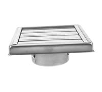 KOMBIUDA Couvercle de Ventilation de Sécheuse 304 Inoxydable à la Pluie Carré Extérieur Compatible Équipements de Ventilation 1 Pièce