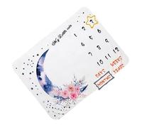 KOMBIUDA Couverture pour Bébé Tableau De Croissance Toile De Fond pour Photo Adorable Couverture sur Le Thème De La Lune pour Fête Prénatale