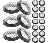 KOMBIUDA Crépine du Tuyau D'Arrivée d'eau 30pcs Joint en Caoutchouc Et Filtre en Acier Inoxydable, 6 Mm, pour Tube, Multi-Functional Use, Protège La Buse